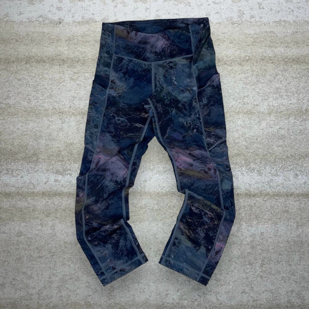 Vintage Y2K Lululemon Speed Up Tight Leggings Size 2 Radiant Multi Full On - Picture 2 of 4